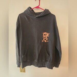 SCW Black Hoodie Red Dragon Graphic Fire Earth Wind Water Size medium